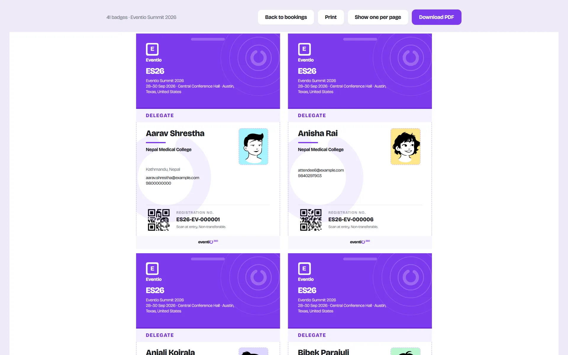 Event Name Badge & Certificate Generator — Eventio360
